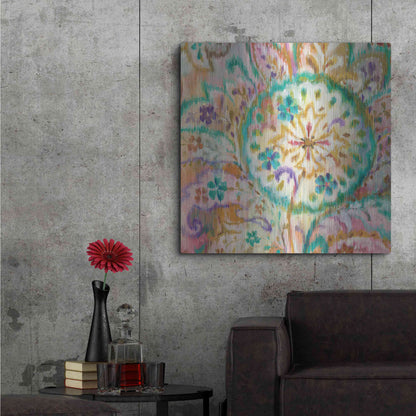 Luxe Metal Art 'Boho Paisley I Crop' by Danhui Nai, Metal Wall Art,12x12