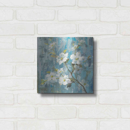 Luxe Metal Art 'Graceful Magnolia II' by Danhui Nai, Metal Wall Art,12x12