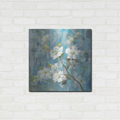 Luxe Metal Art 'Graceful Magnolia II' by Danhui Nai, Metal Wall Art,24x24