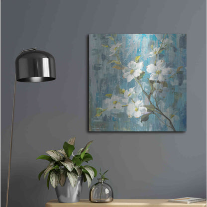 Luxe Metal Art 'Graceful Magnolia II' by Danhui Nai, Metal Wall Art,24x24