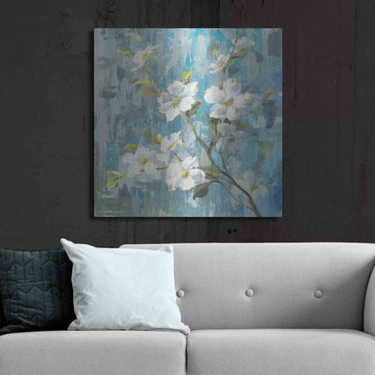 Luxe Metal Art 'Graceful Magnolia II' by Danhui Nai, Metal Wall Art,36x36