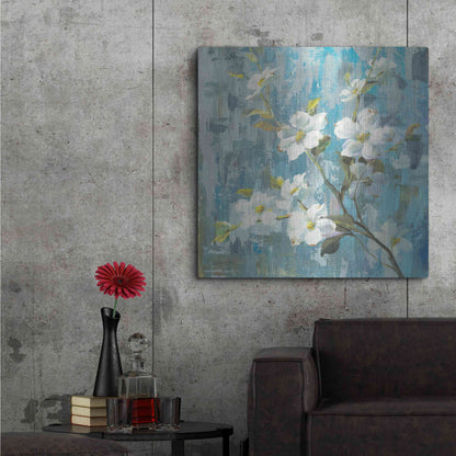Luxe Metal Art 'Graceful Magnolia II' by Danhui Nai, Metal Wall Art,36x36