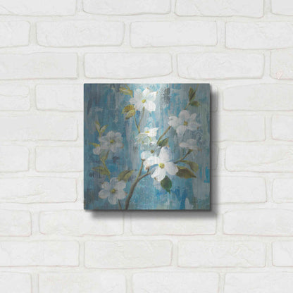 Luxe Metal Art 'Graceful Magnolia I' by Danhui Nai, Metal Wall Art,12x12