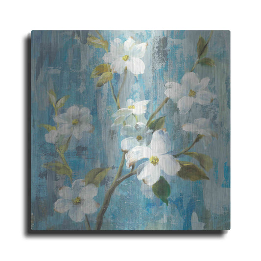 Luxe Metal Art 'Graceful Magnolia I' by Danhui Nai, Metal Wall Art