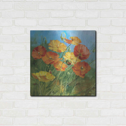 Luxe Metal Art 'Summer Field IV' by Danhui Nai, Metal Wall Art,24x24