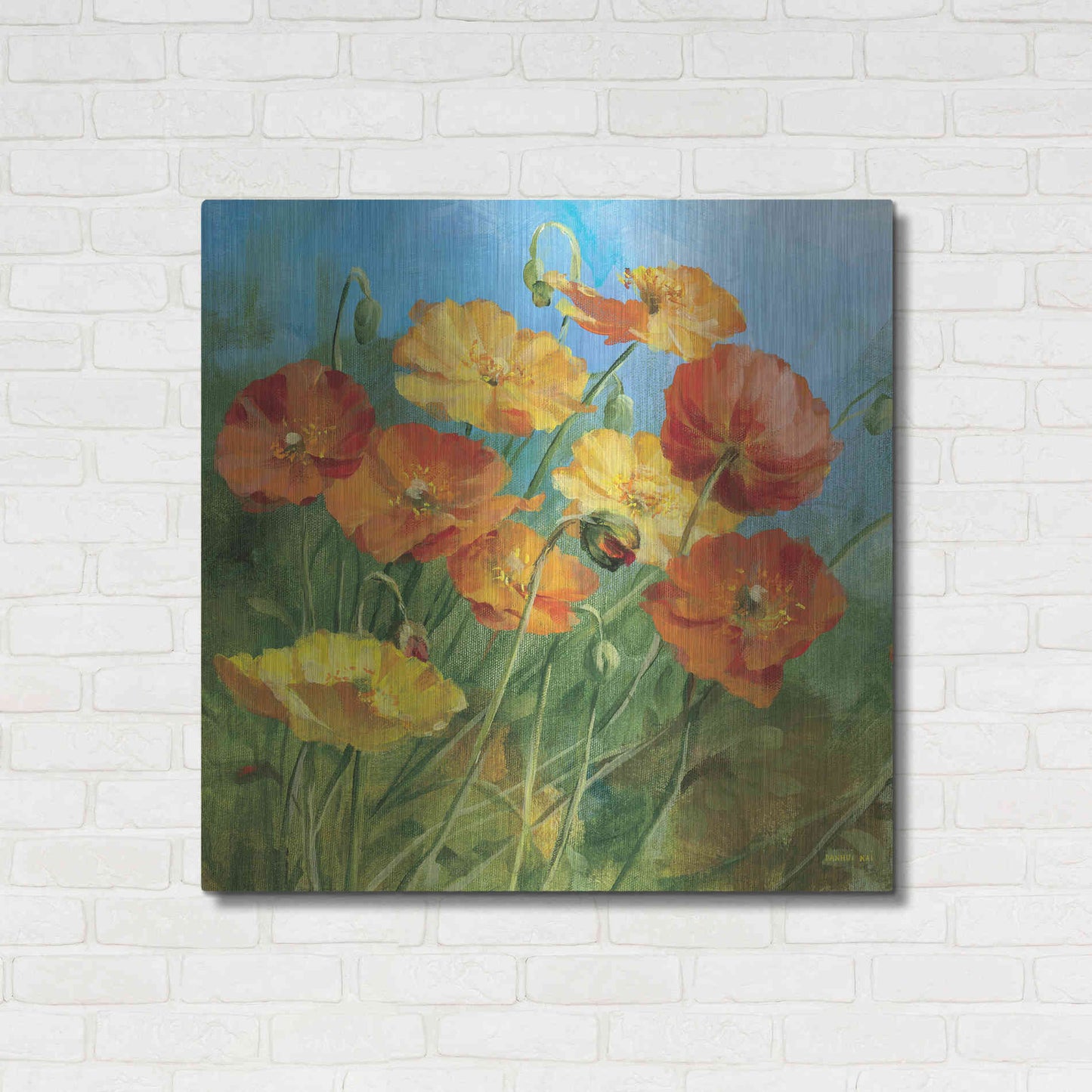 Luxe Metal Art 'Summer Field IV' by Danhui Nai, Metal Wall Art,36x36