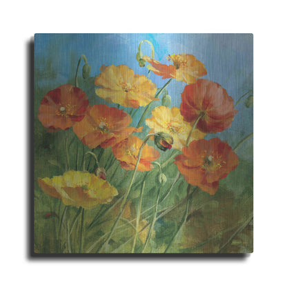 Luxe Metal Art 'Summer Field IV' by Danhui Nai, Metal Wall Art