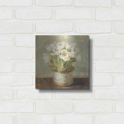 Luxe Metal Art 'Hatbox Tulips' by Danhui Nai, Metal Wall Art,12x12