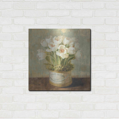 Luxe Metal Art 'Hatbox Tulips' by Danhui Nai, Metal Wall Art,24x24