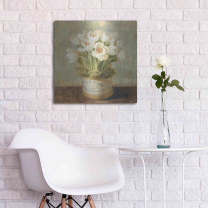 Luxe Metal Art 'Hatbox Tulips' by Danhui Nai, Metal Wall Art,24x24