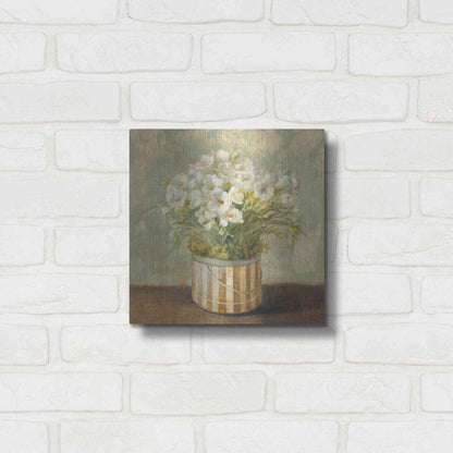 Luxe Metal Art 'Hatbox Freesia' by Danhui Nai, Metal Wall Art,12x12