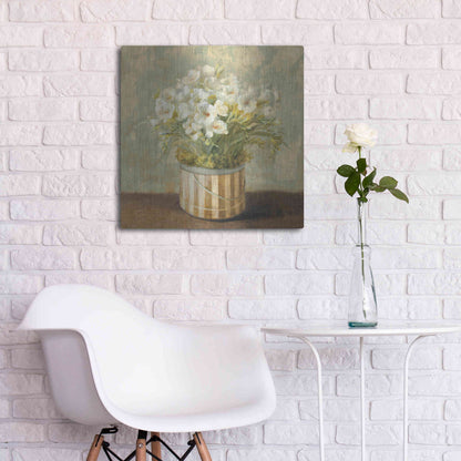 Luxe Metal Art 'Hatbox Freesia' by Danhui Nai, Metal Wall Art,24x24