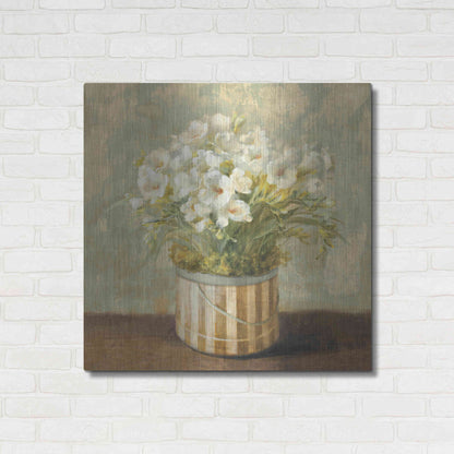 Luxe Metal Art 'Hatbox Freesia' by Danhui Nai, Metal Wall Art,36x36