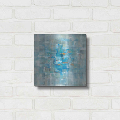 Luxe Metal Art 'Abstract Squares' by Danhui Nai, Metal Wall Art,12x12