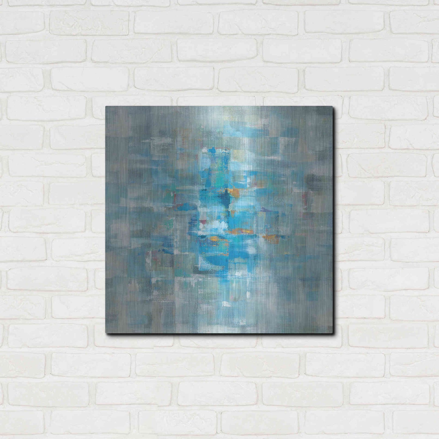 Luxe Metal Art 'Abstract Squares' by Danhui Nai, Metal Wall Art,24x24