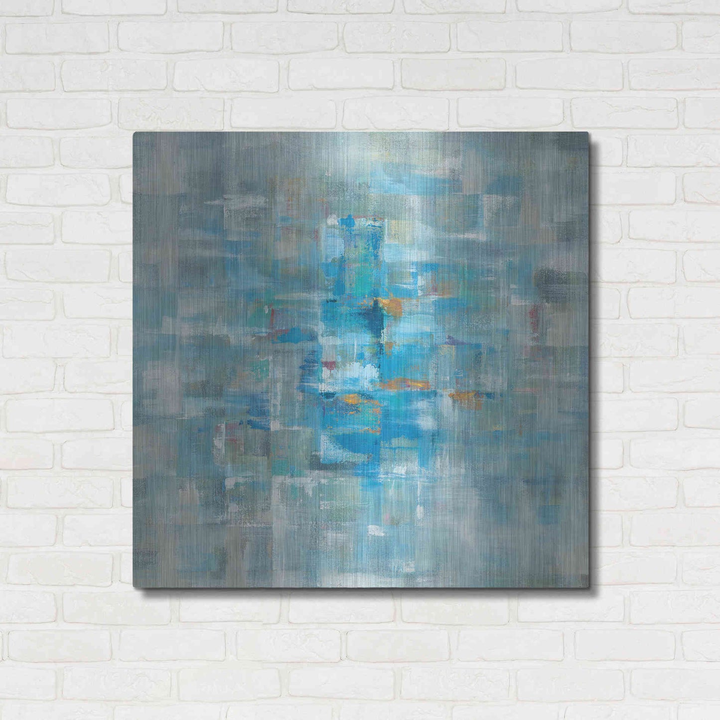 Luxe Metal Art 'Abstract Squares' by Danhui Nai, Metal Wall Art,36x36