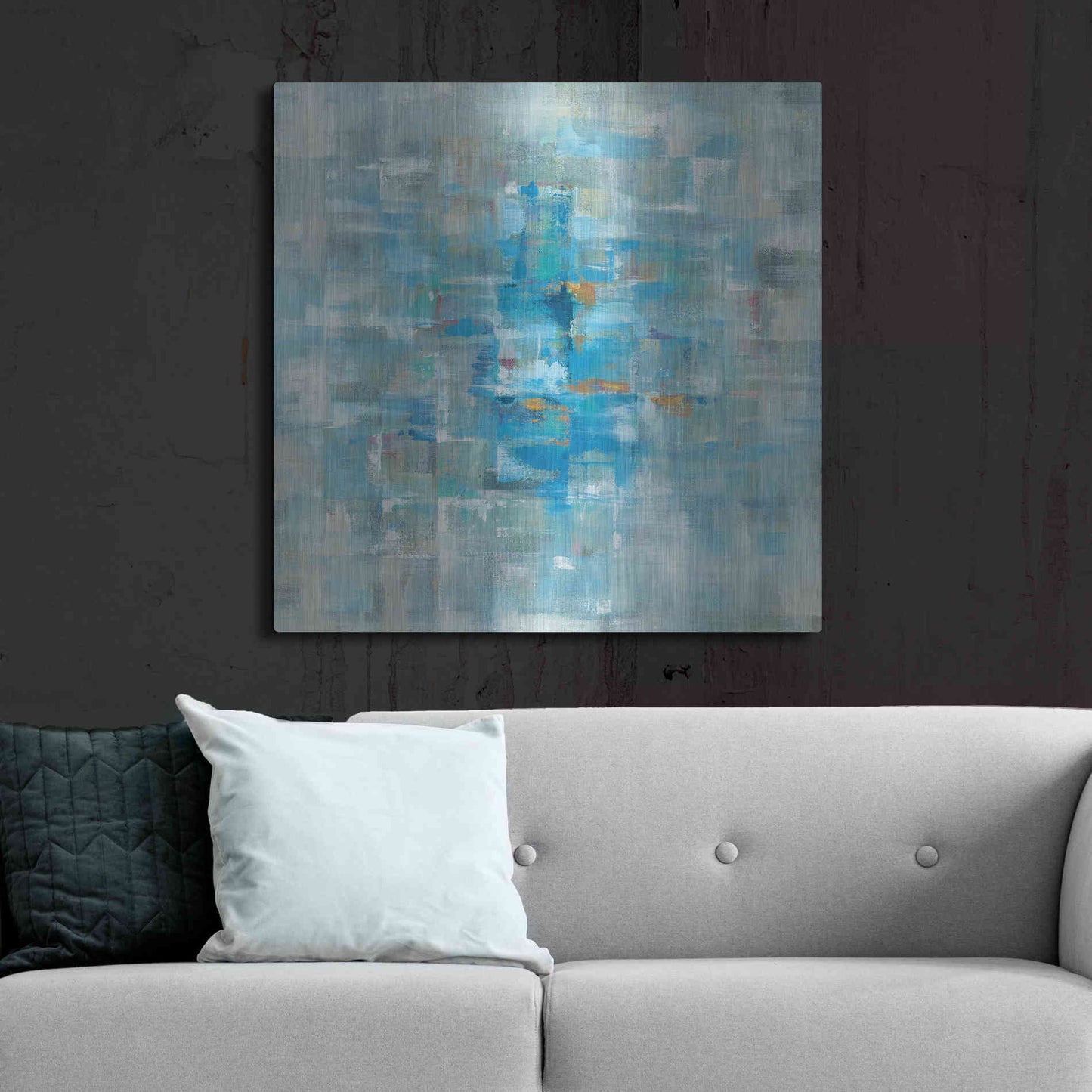 Luxe Metal Art 'Abstract Squares' by Danhui Nai, Metal Wall Art,36x36