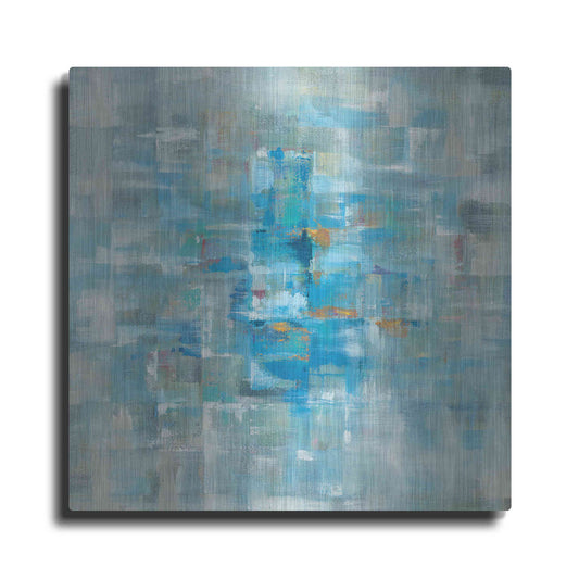 Luxe Metal Art 'Abstract Squares' by Danhui Nai, Metal Wall Art