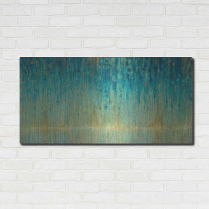 Luxe Metal Art 'Rain Abstract I Panel' by Danhui Nai, Metal Wall Art,48x24