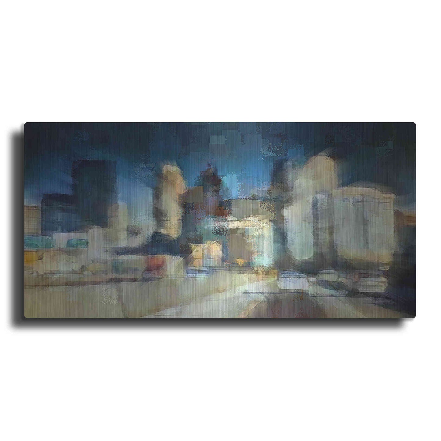 Luxe Metal Art 'City in Motion' by David Manlove, Metal Wall Art