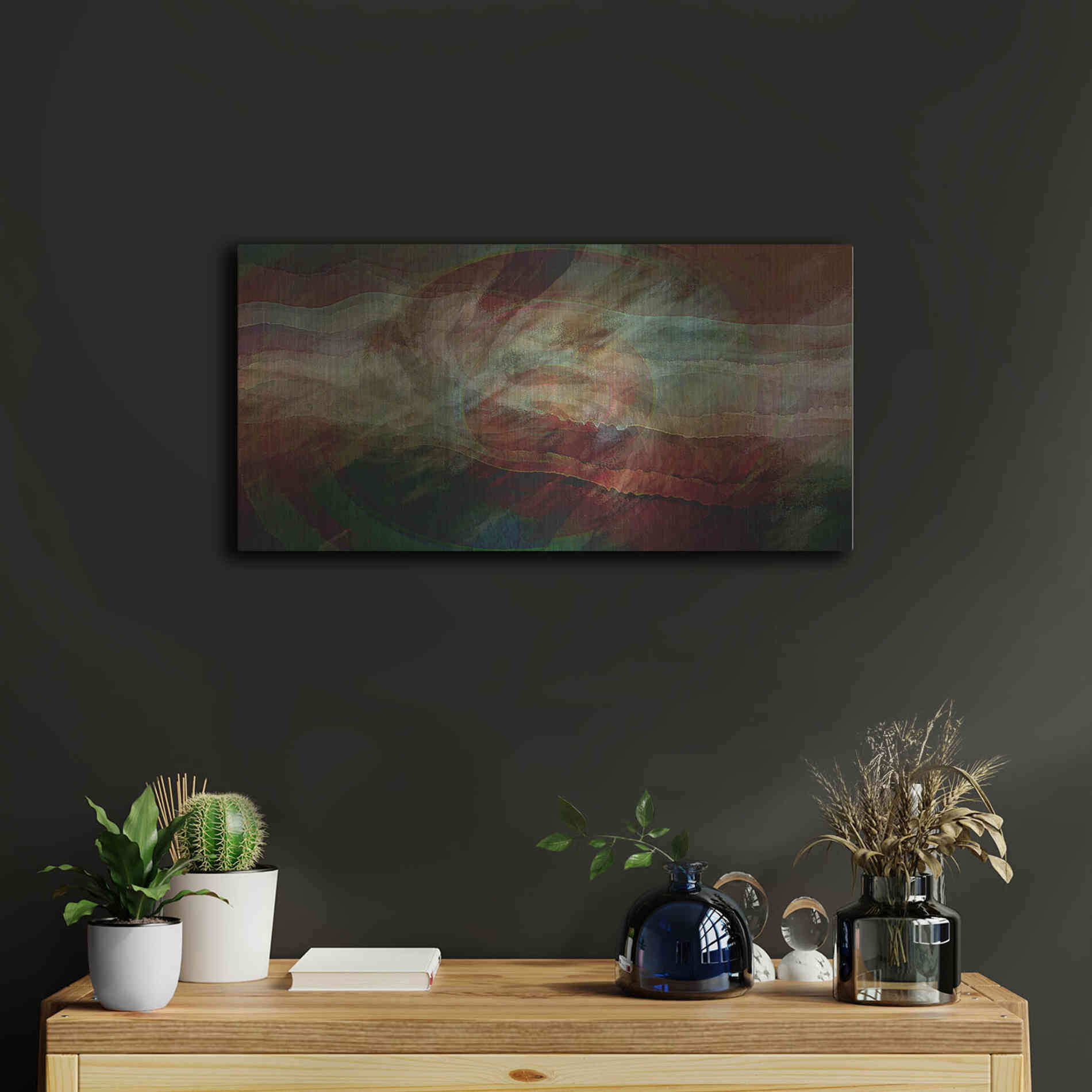 Luxe Metal Art 'Aurora Nebula 1' by David Manlove, Metal Wall Art,24x12