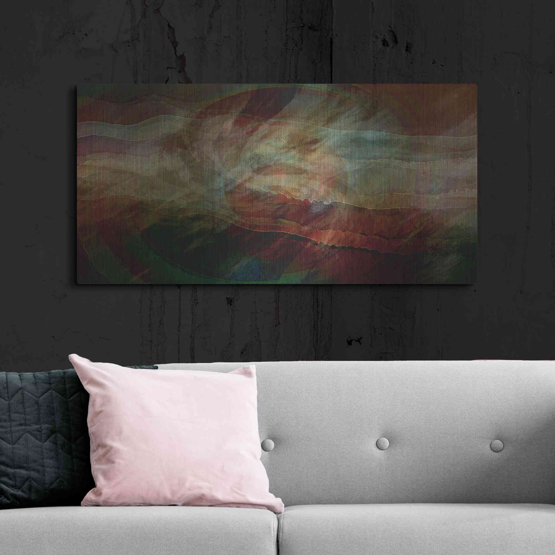 Luxe Metal Art 'Aurora Nebula 1' by David Manlove, Metal Wall Art,48x24