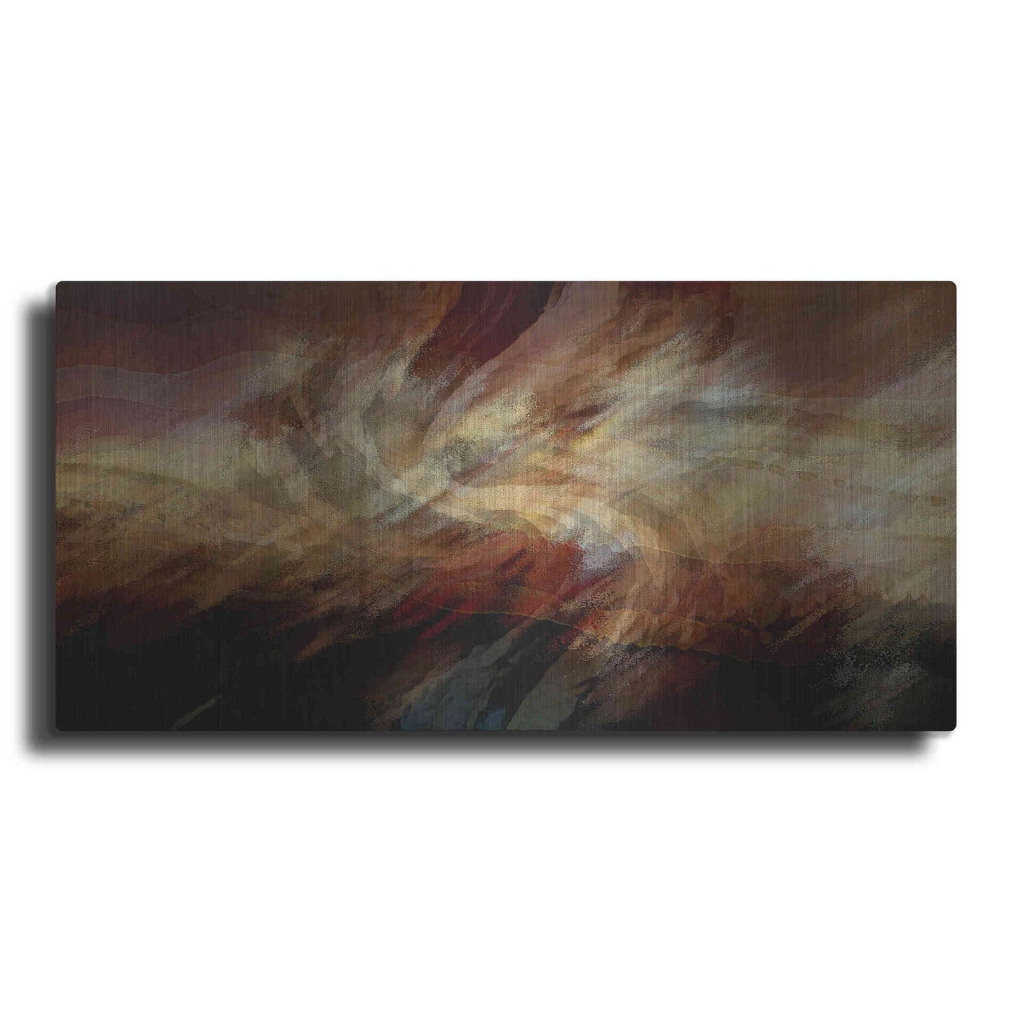 Luxe Metal Art 'Crimson Fire VI' by David Manlove, Metal Wall Art