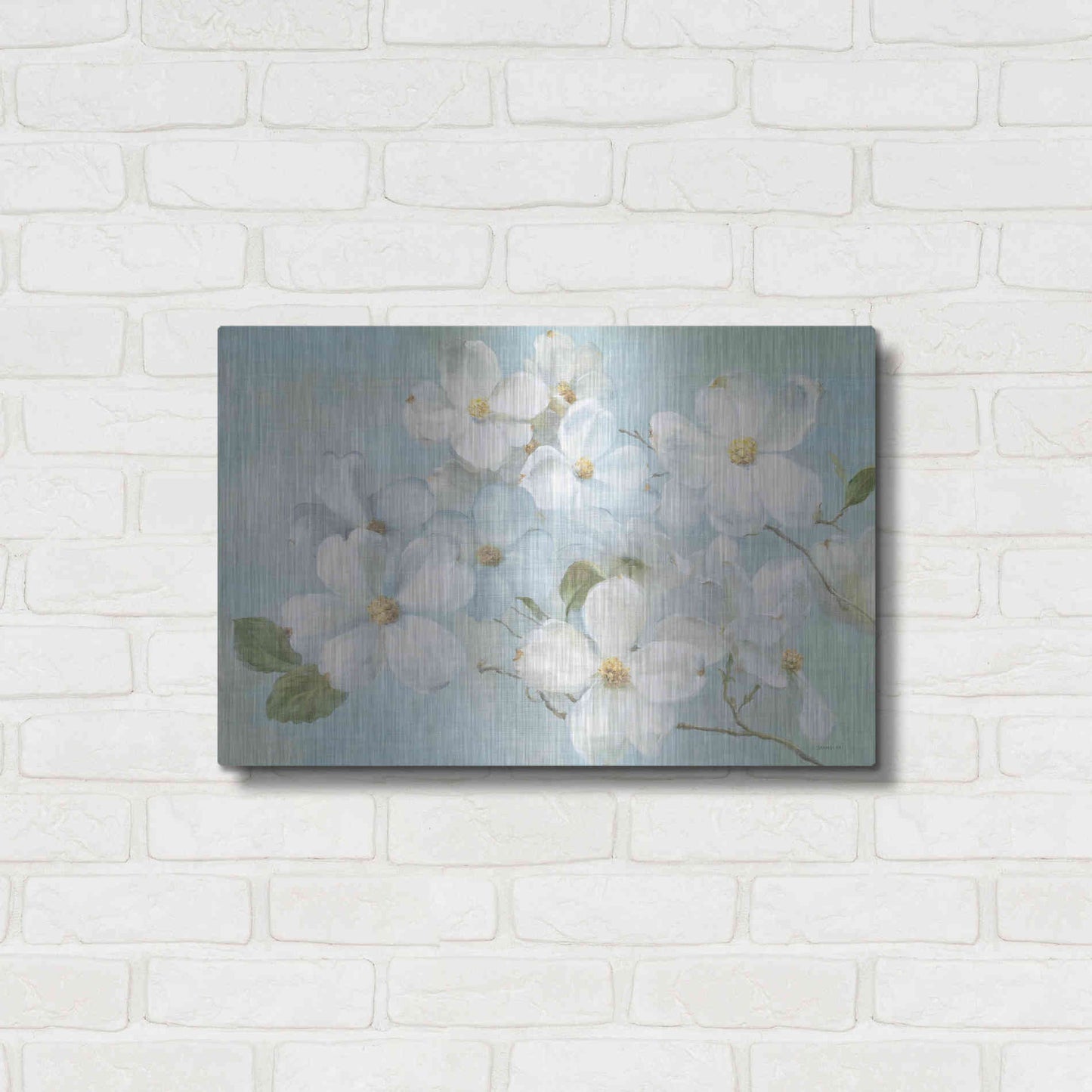 Luxe Metal Art 'Indiness Blossoms Light' by Danhui Nai, Metal Wall Art,24x16