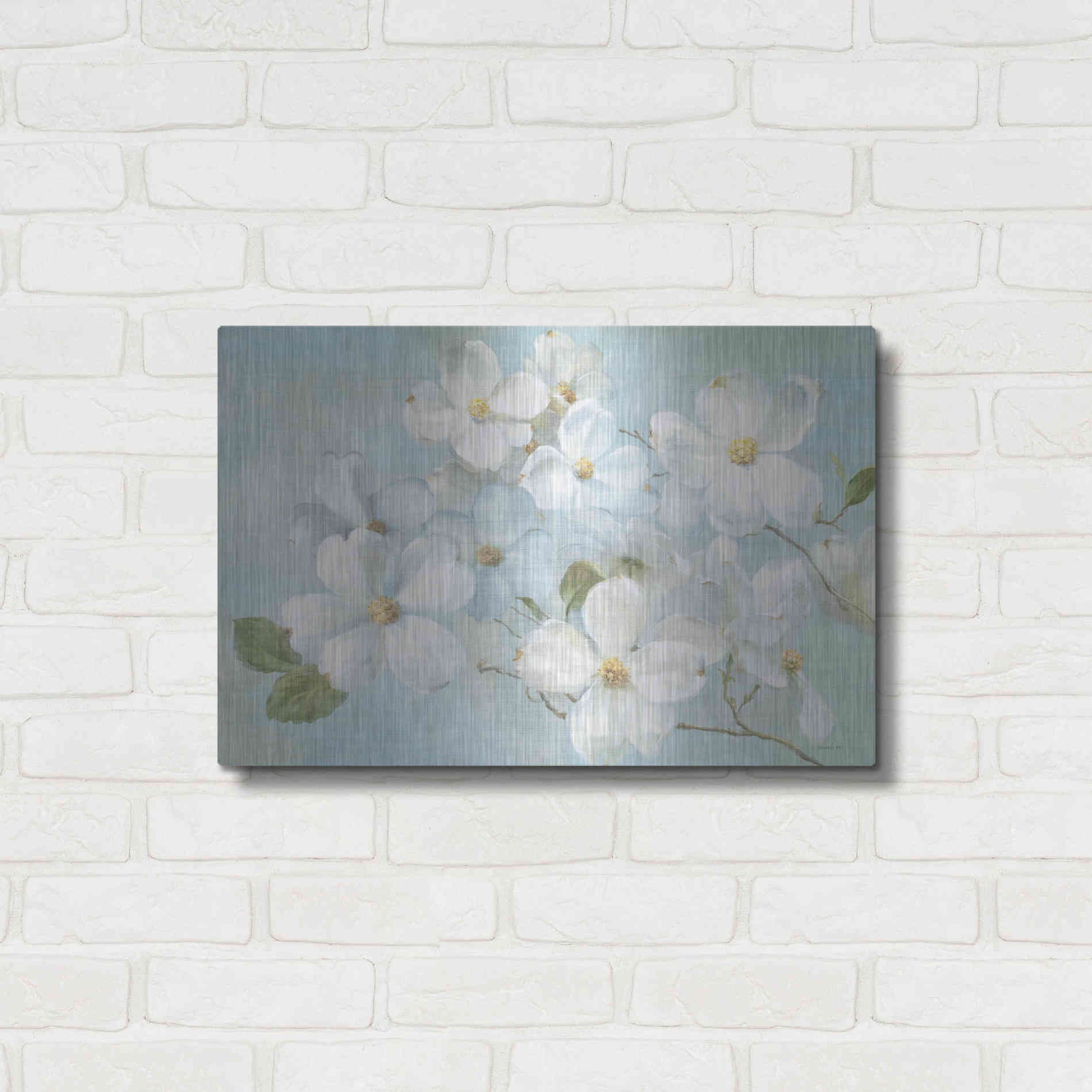 Luxe Metal Art 'Indiness Blossoms Light' by Danhui Nai, Metal Wall Art,24x16