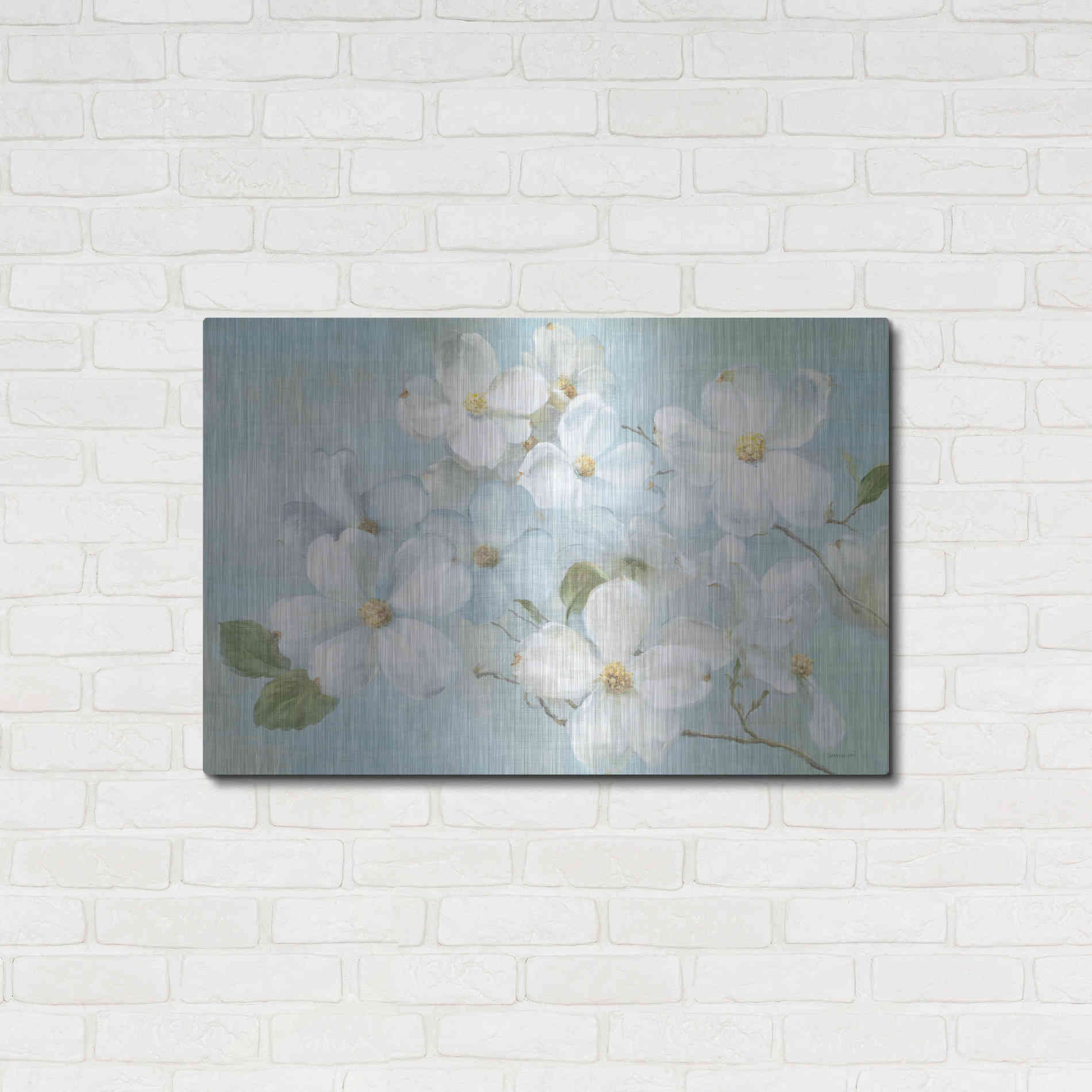 Luxe Metal Art 'Indiness Blossoms Light' by Danhui Nai, Metal Wall Art,36x24