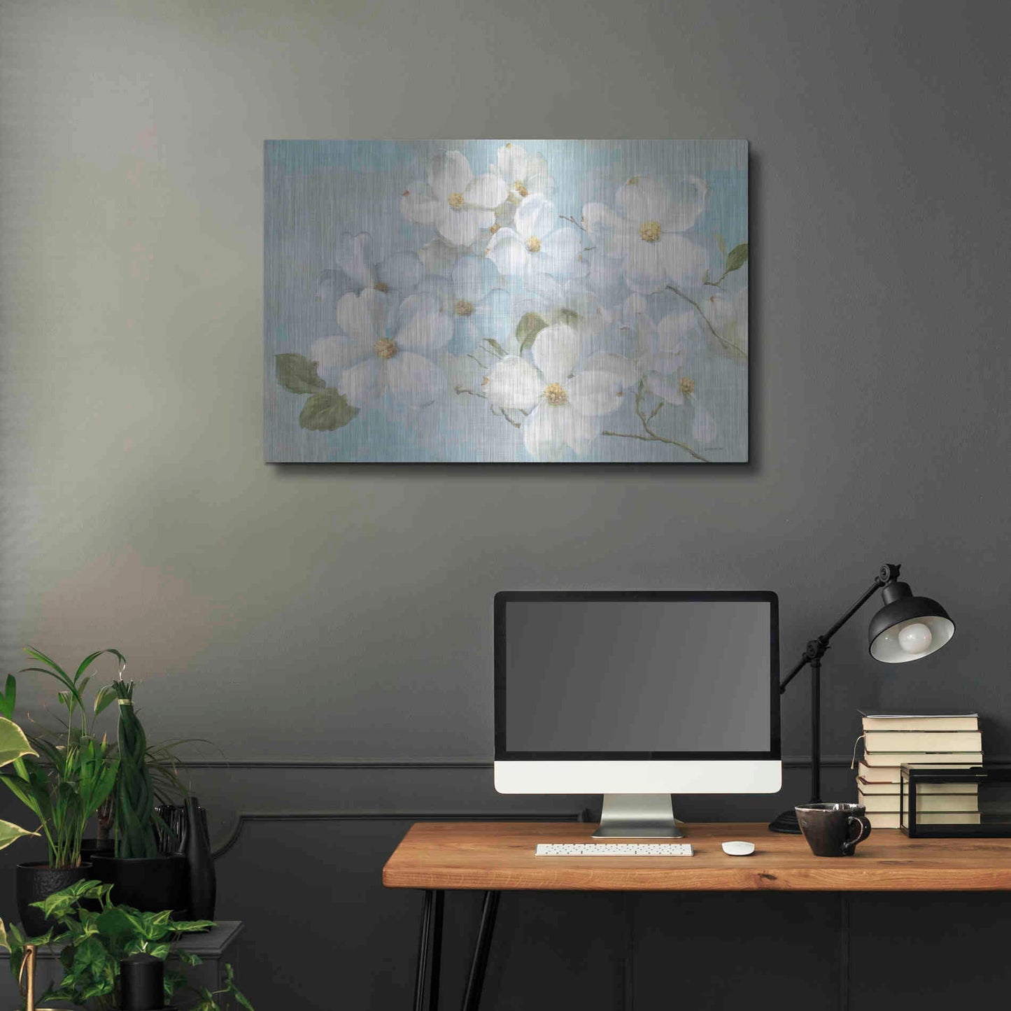 Luxe Metal Art 'Indiness Blossoms Light' by Danhui Nai, Metal Wall Art,36x24