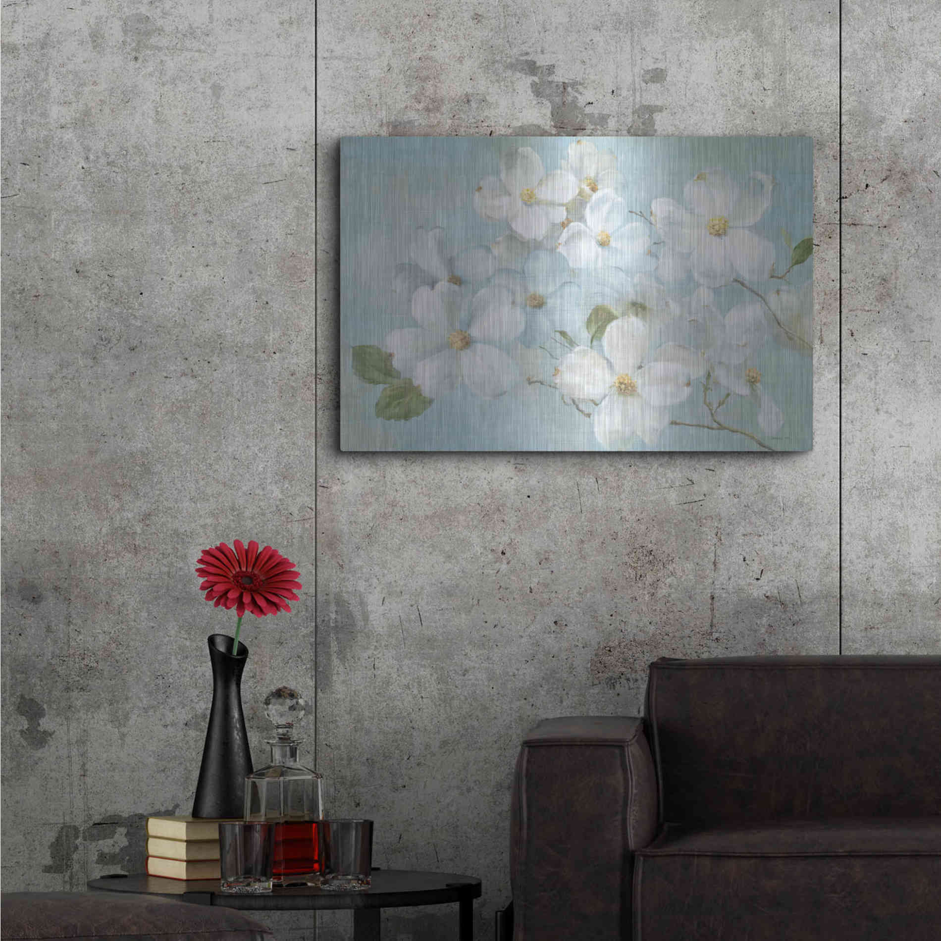 Luxe Metal Art 'Indiness Blossoms Light' by Danhui Nai, Metal Wall Art,36x24