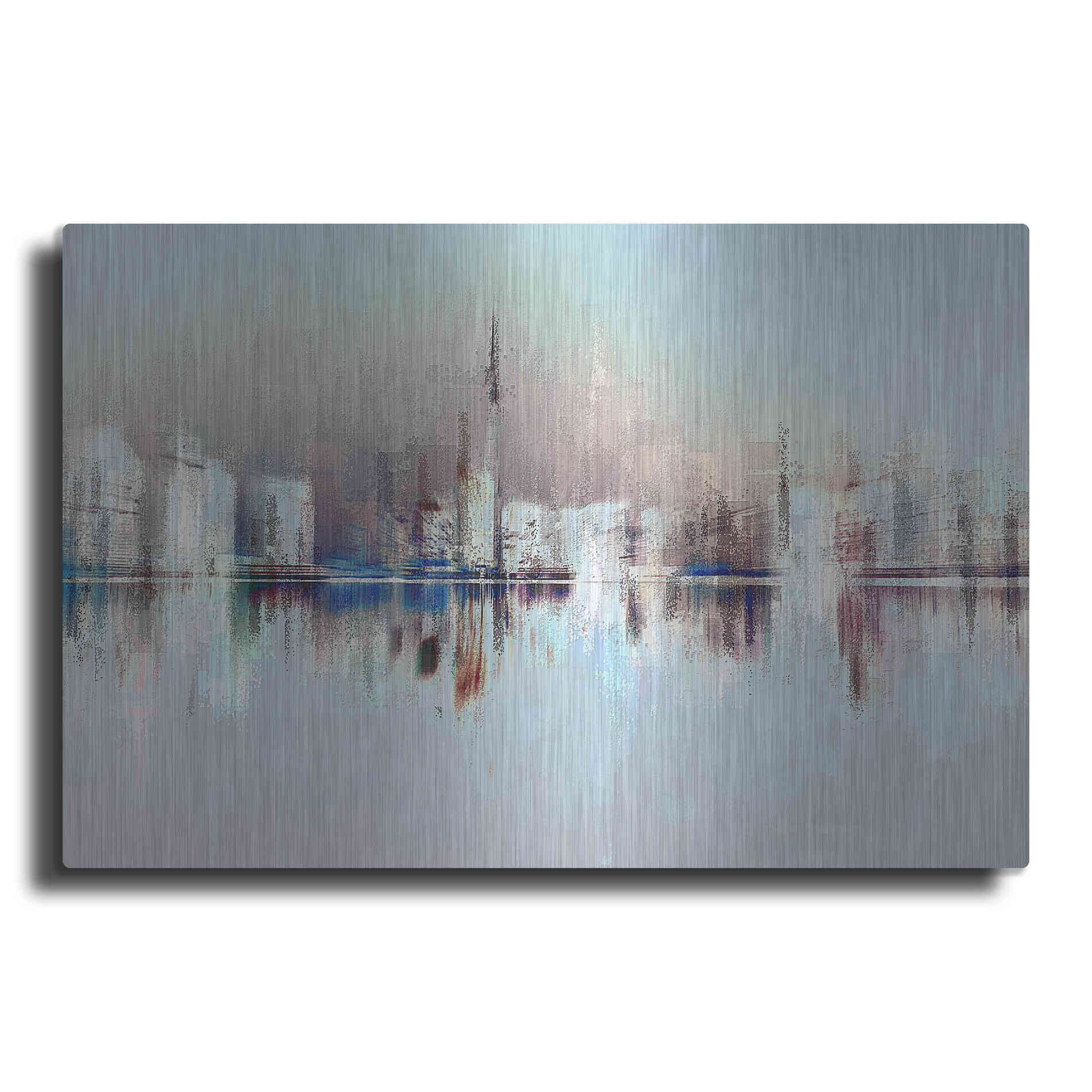 Luxe Metal Art 'City of Pastels' by David Manlove, Metal Wall Art