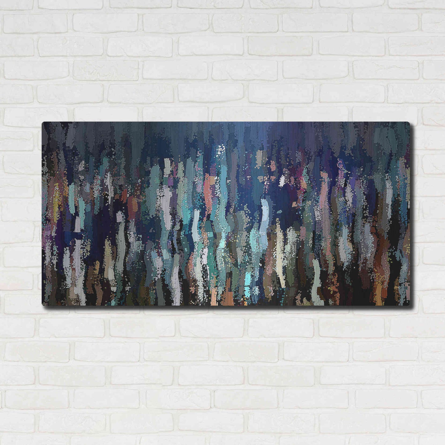 Luxe Metal Art 'Effervescence 2' by David Manlove, Metal Wall Art,48x24