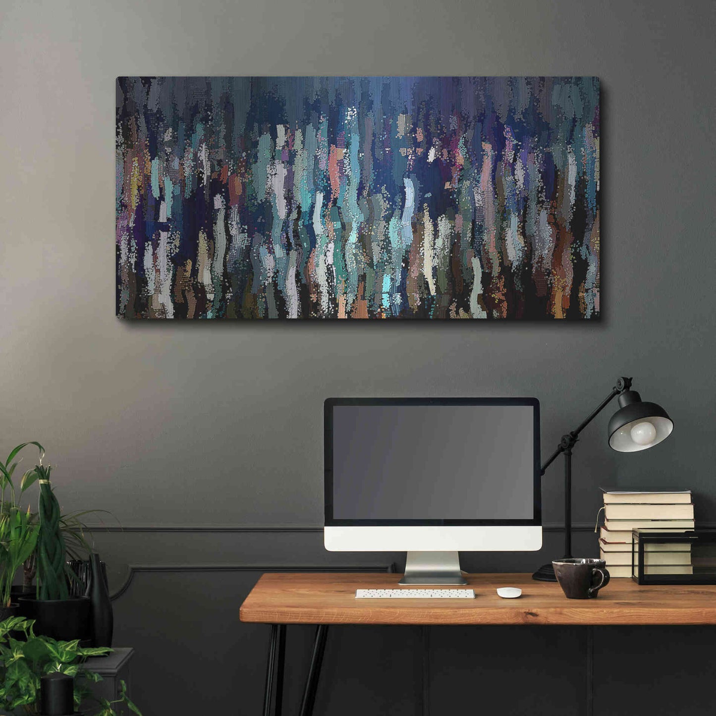 Luxe Metal Art 'Effervescence 2' by David Manlove, Metal Wall Art,48x24