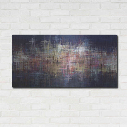 Luxe Metal Art 'Pastel Crosses' by David Manlove, Metal Wall Art,48x24