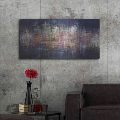 Luxe Metal Art 'Pastel Crosses' by David Manlove, Metal Wall Art,48x24