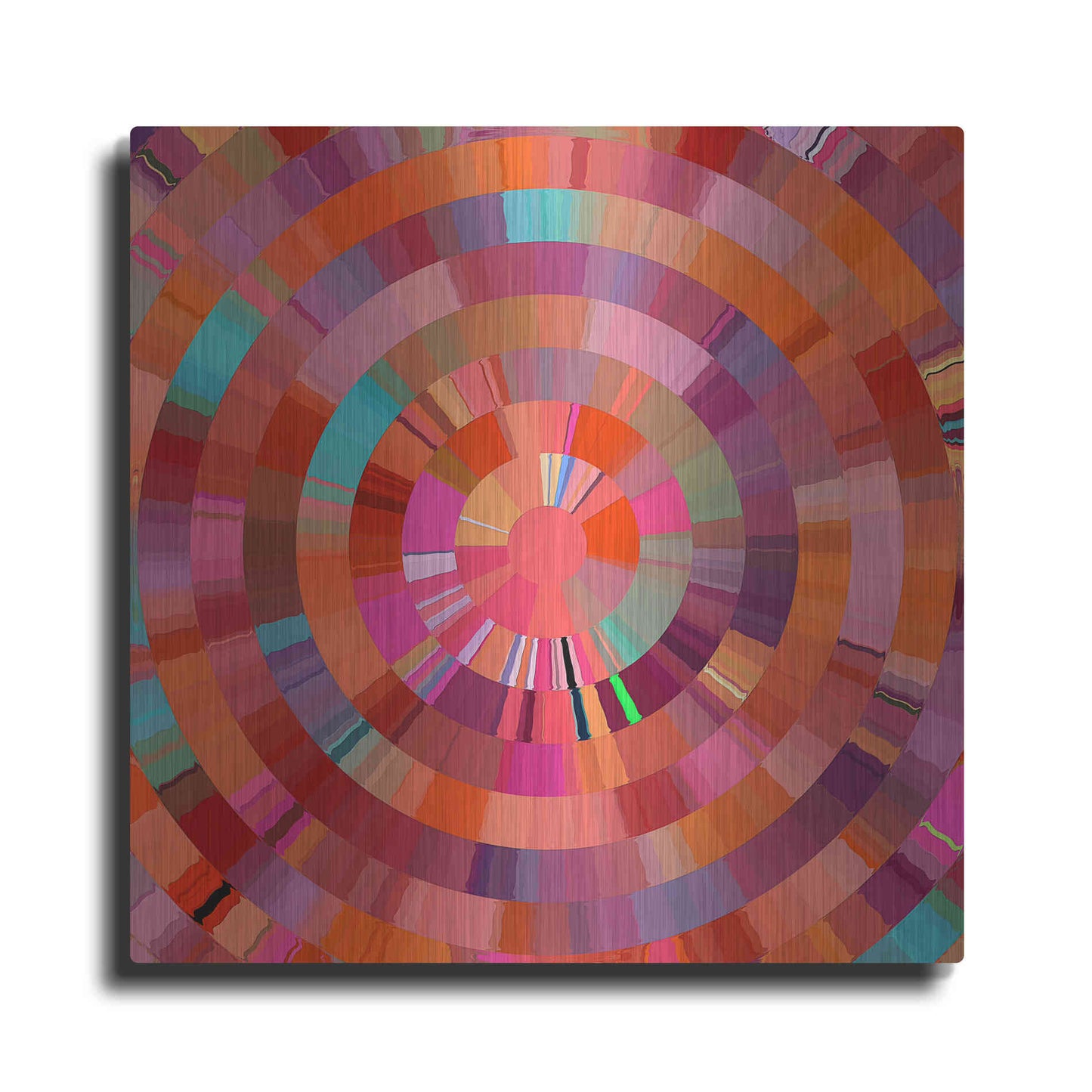 Luxe Metal Art 'Coral Radial 1' by David Manlove, Metal Wall Art