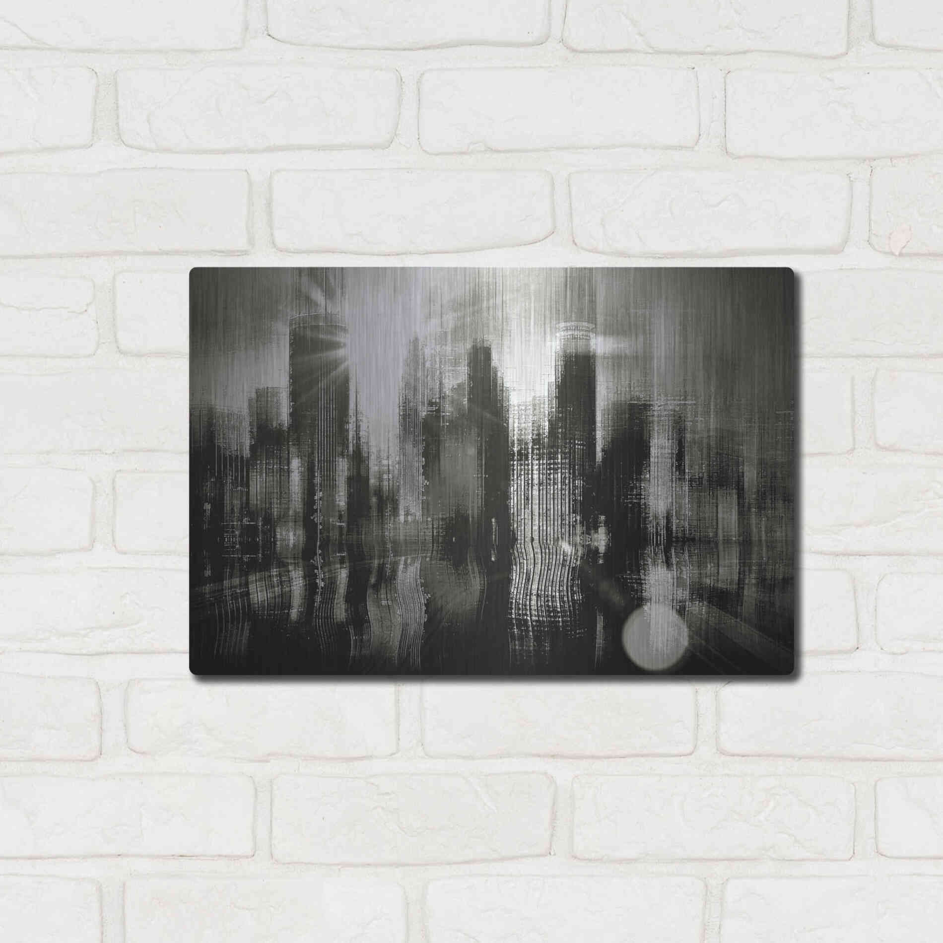 Luxe Metal Art 'Minneapolis Apocalypse' by David Manlove, Metal Wall Art,16x12