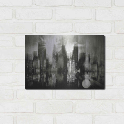 Luxe Metal Art 'Minneapolis Apocalypse' by David Manlove, Metal Wall Art,16x12