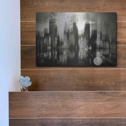 Luxe Metal Art 'Minneapolis Apocalypse' by David Manlove, Metal Wall Art,16x12