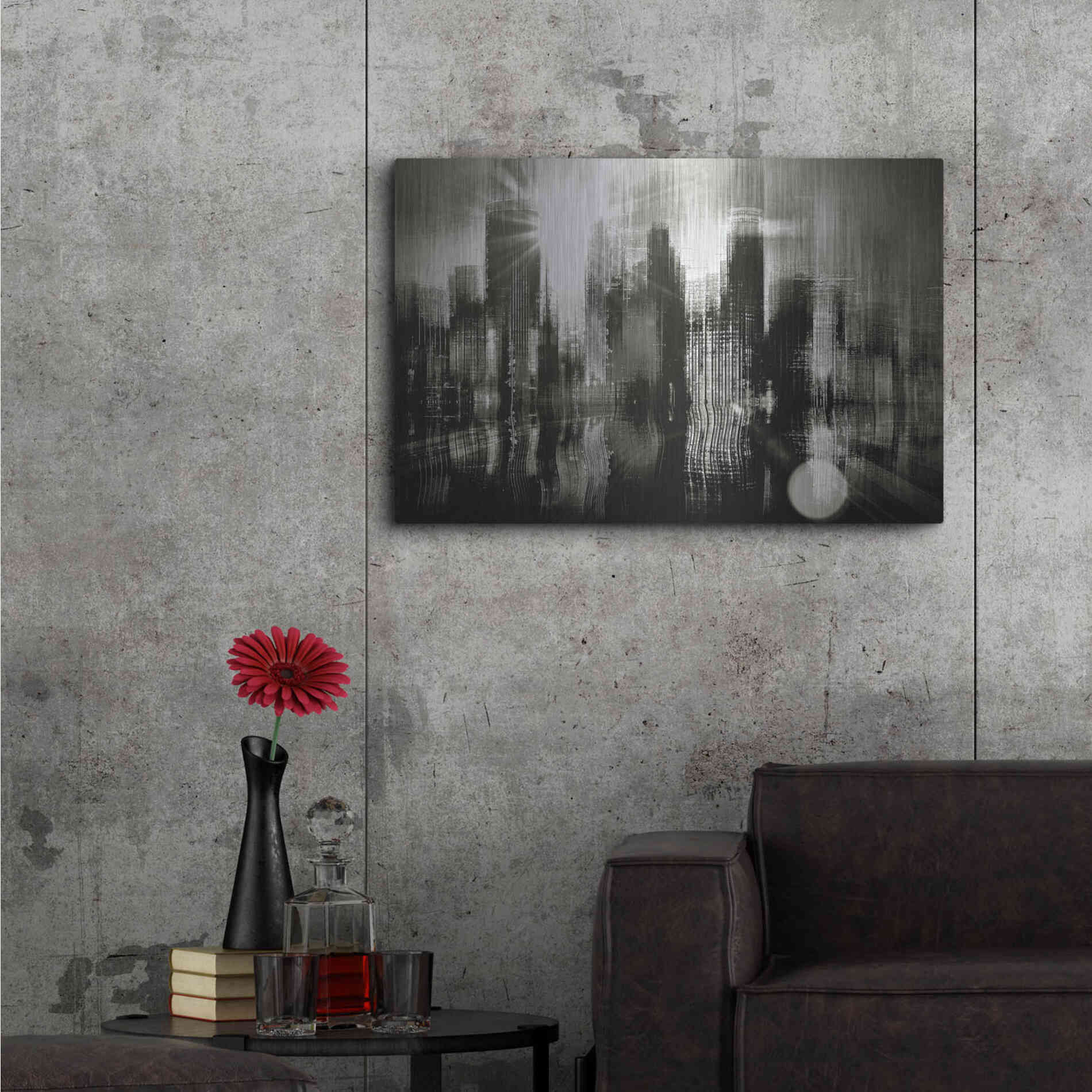 Luxe Metal Art 'Minneapolis Apocalypse' by David Manlove, Metal Wall Art,36x24