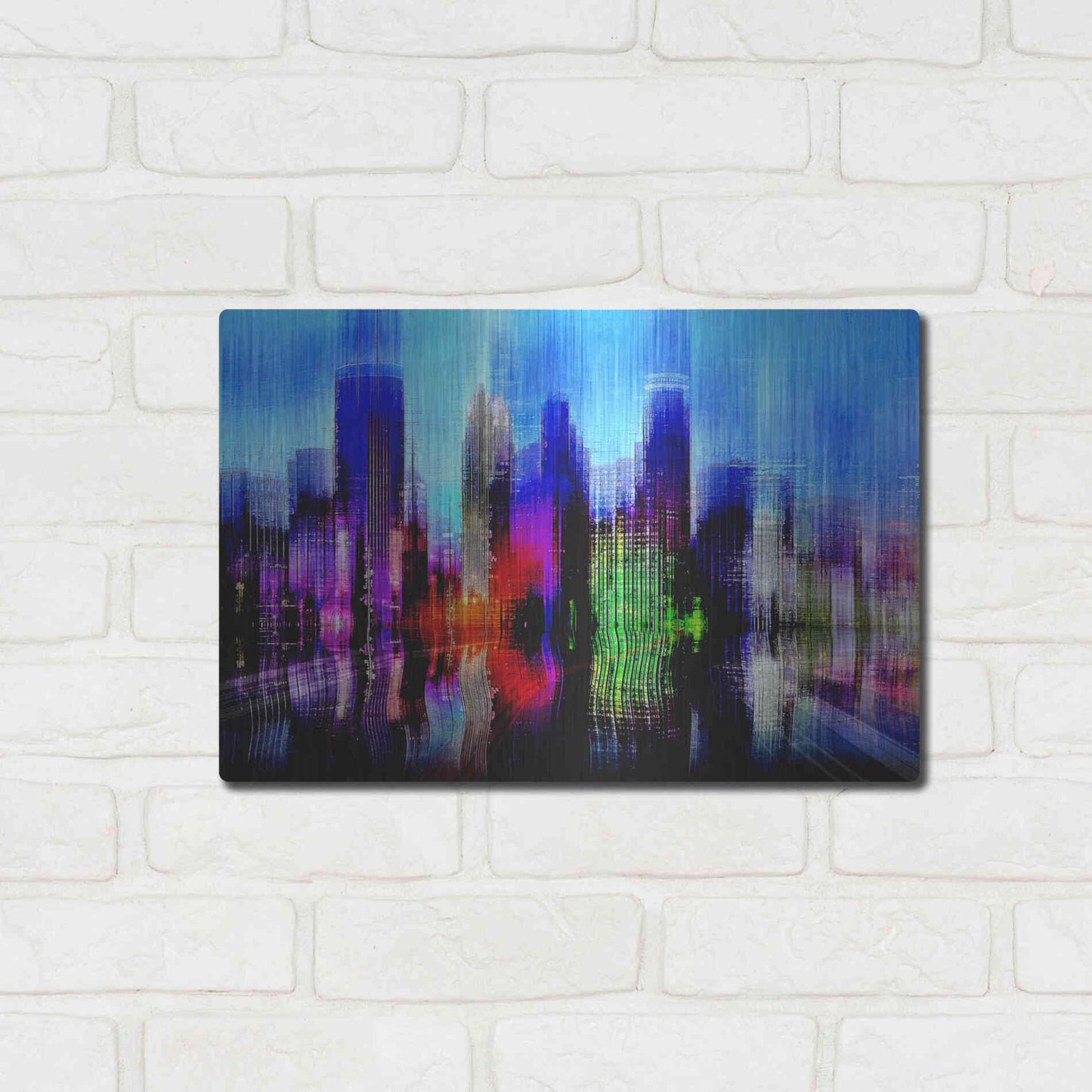 Luxe Metal Art 'Minneapolis' by David Manlove, Metal Wall Art,16x12