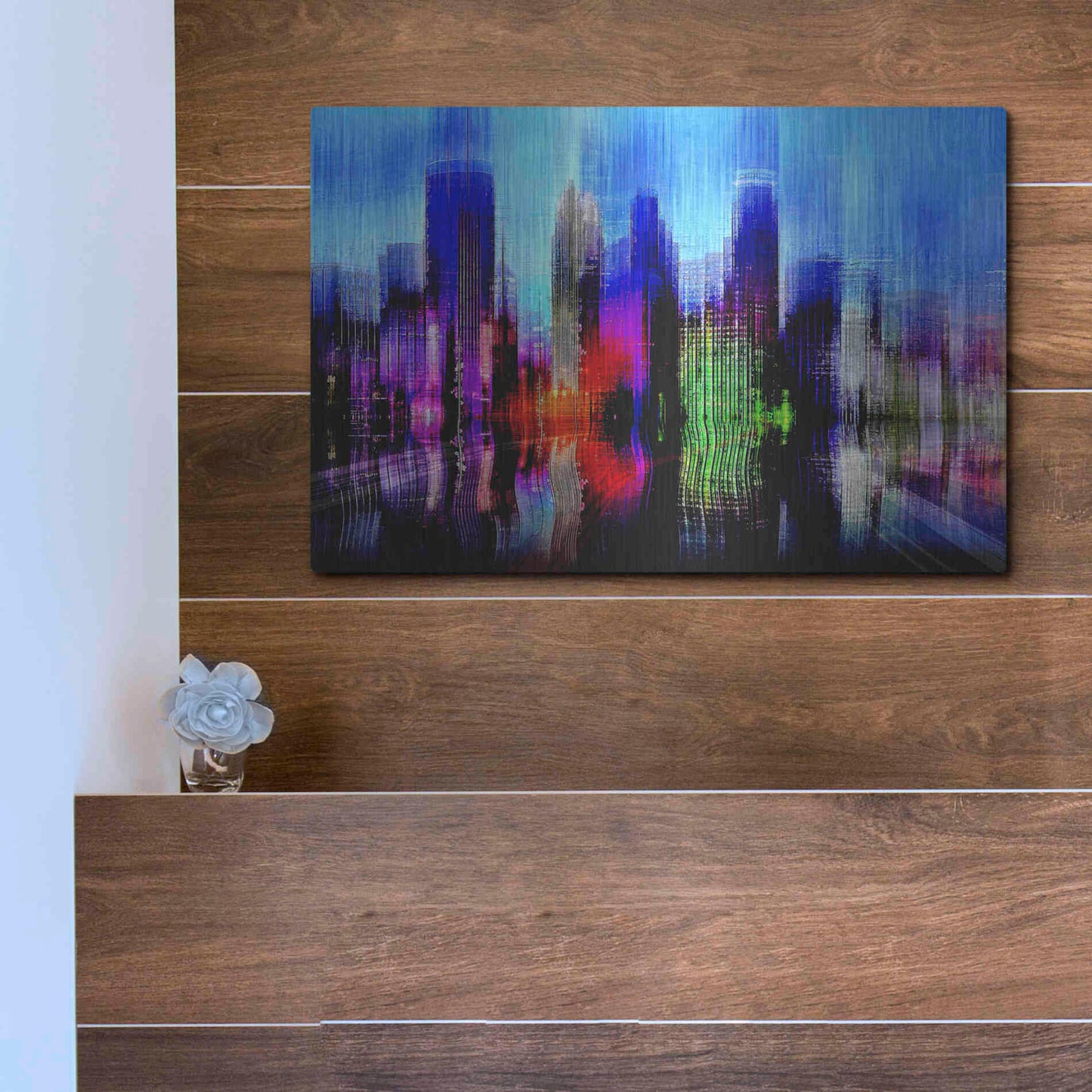 Luxe Metal Art 'Minneapolis' by David Manlove, Metal Wall Art,16x12