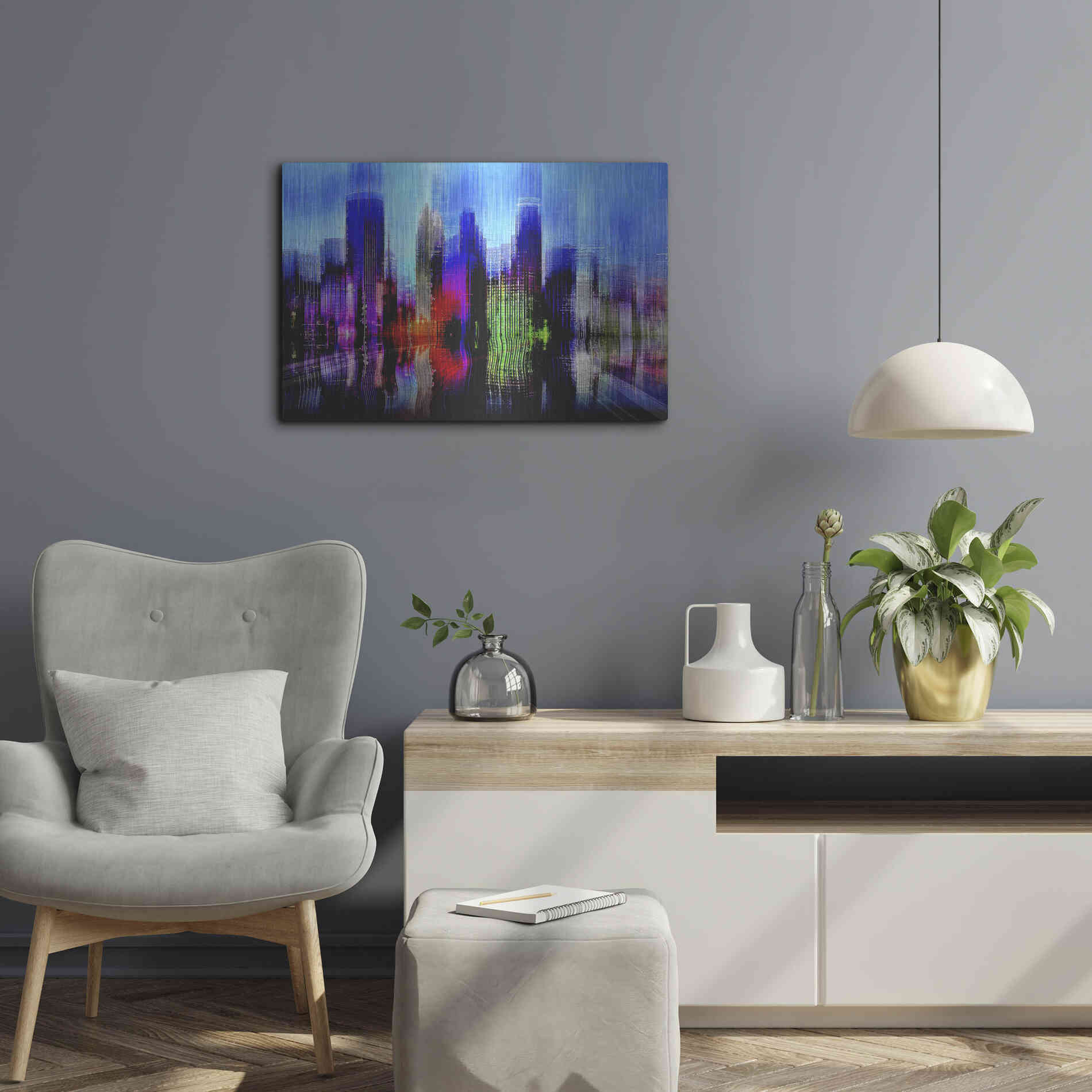 Luxe Metal Art 'Minneapolis' by David Manlove, Metal Wall Art,24x16