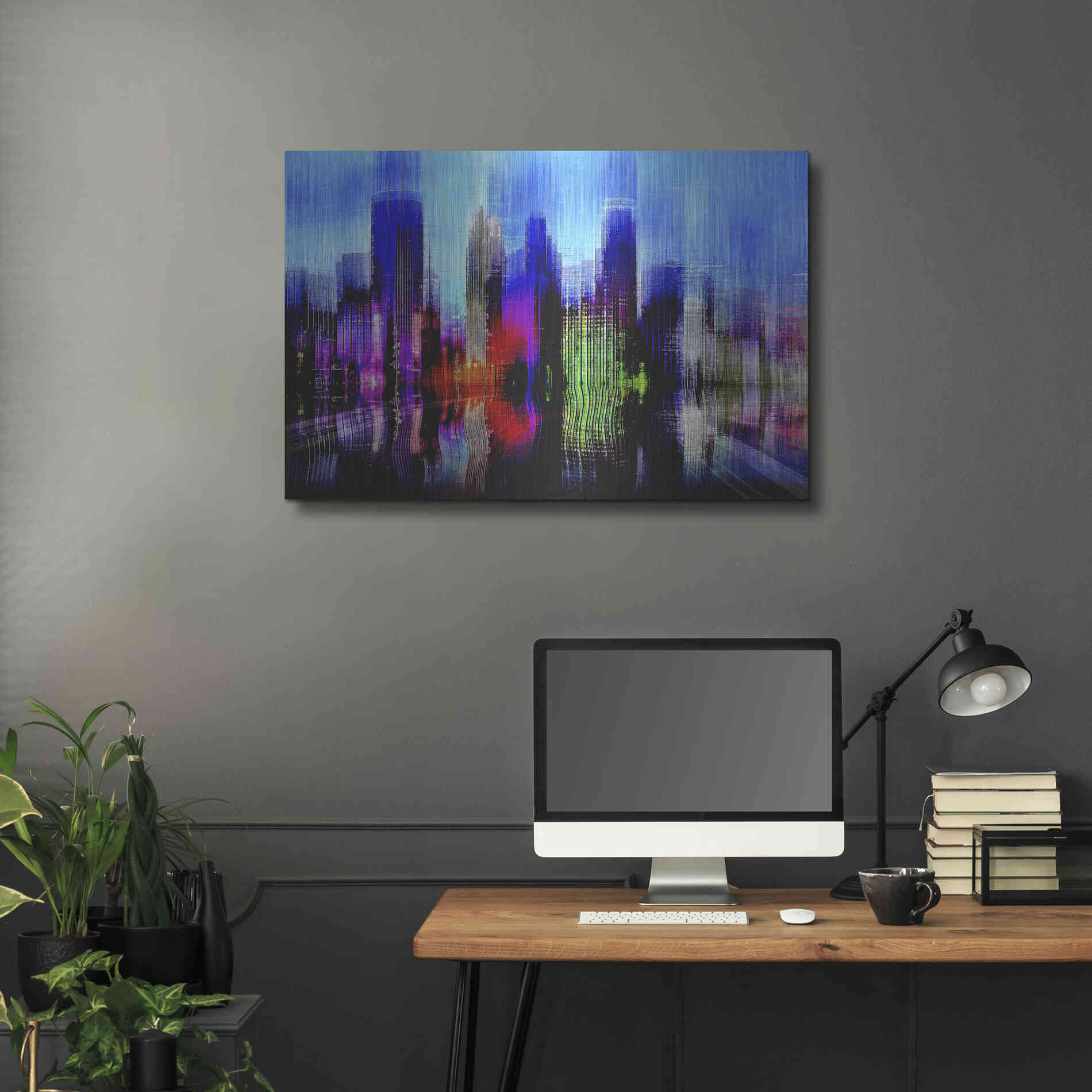 Luxe Metal Art 'Minneapolis' by David Manlove, Metal Wall Art,36x24