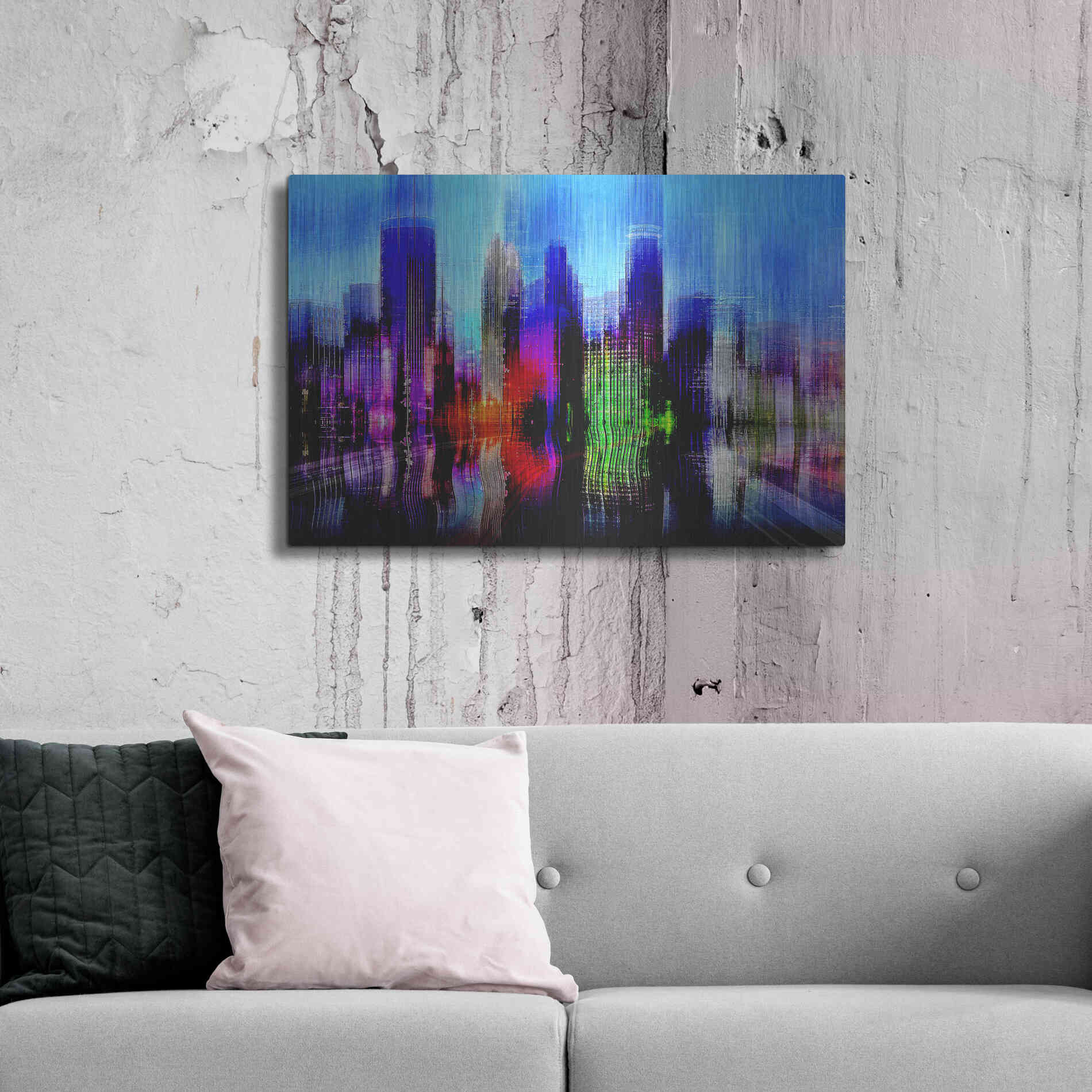 Luxe Metal Art 'Minneapolis' by David Manlove, Metal Wall Art,36x24