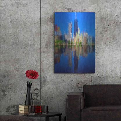 Luxe Metal Art 'Hancock 3' by David Manlove, Metal Wall Art,24x36