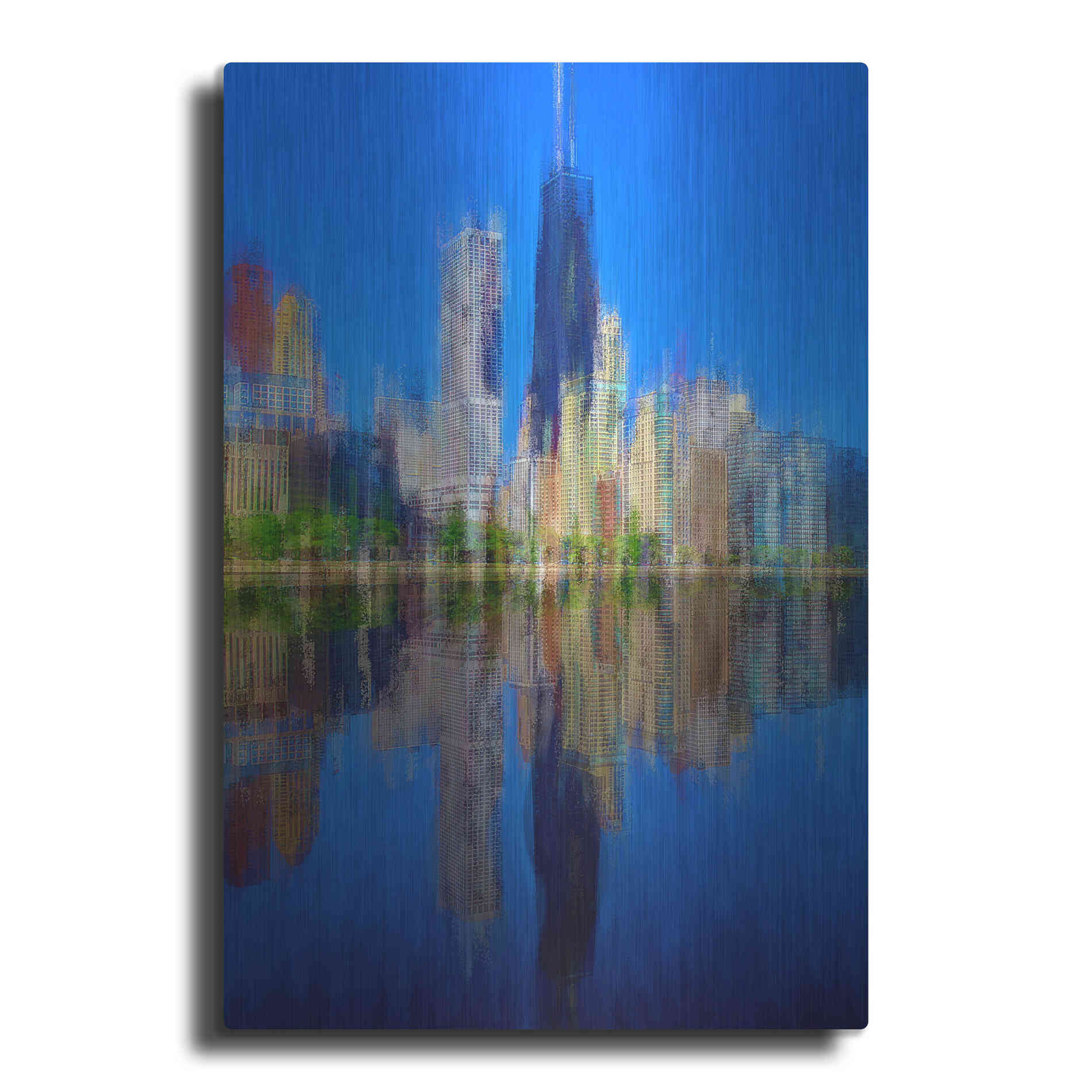 Luxe Metal Art 'Hancock 3' by David Manlove, Metal Wall Art