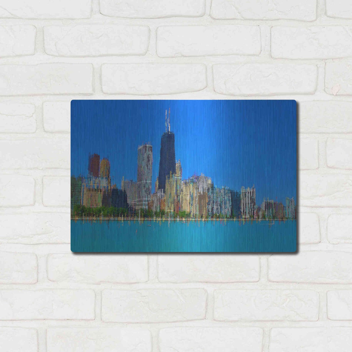 Luxe Metal Art 'Hancock 6' by David Manlove, Metal Wall Art,16x12